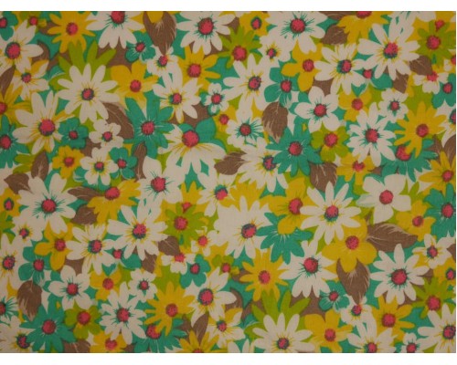 Printed Cotton Poplin Fabric - Daisy Garden